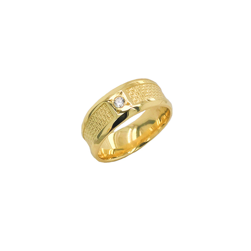 Modern Diamond 7.5 mm Wedding Band Ring in Solid Gold