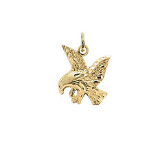 Solid Gold 3D Full Body Eagle Pendant Necklace