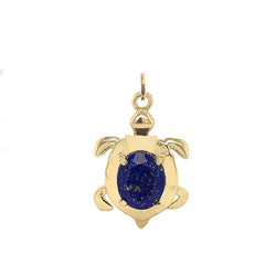 Solid Gold Sea Turtle Pendant Necklace