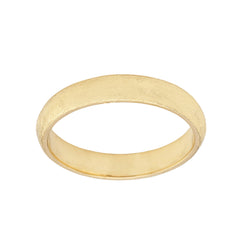 Solid Gold Satin Finish Gold Band Comfort Fit Ring