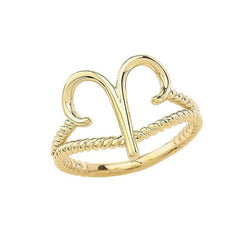 Zodiac Rope Ring in Solid Gold