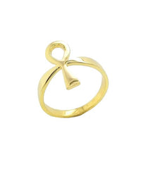Ankh Key of Life Ring in Solid Gold